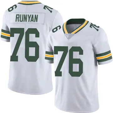 Men's Jon Runyan Green Bay Packers Limited White Vapor Untouchable Jersey