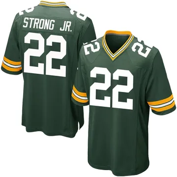 Men's Pierre Strong Jr. Green Bay Packers Game Green Team Color Jersey