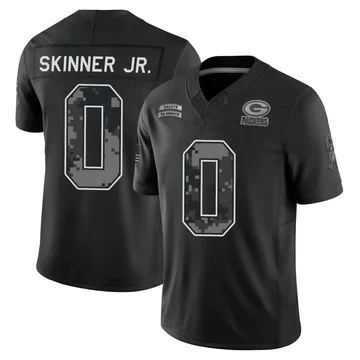 Men's Quincy Skinner Jr. Green Bay Packers Limited Black 2026 Salute to Service Stitched Jersey