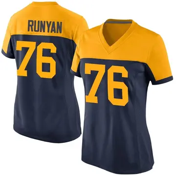 Women's Jon Runyan Green Bay Packers Game Navy Alternate Jersey