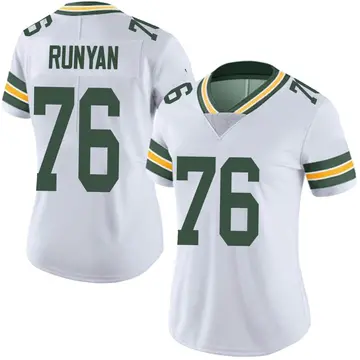 Women's Jon Runyan Green Bay Packers Limited White Vapor Untouchable Jersey