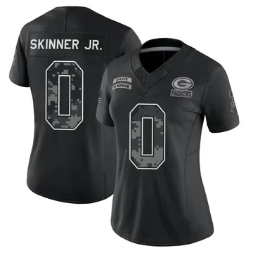 Women's Quincy Skinner Jr. Green Bay Packers Limited Black 2026 Salute to Service Stitched Jersey