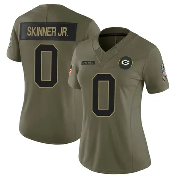 Women's Quincy Skinner Jr. Green Bay Packers Limited Olive 2025 Salute to Service Jersey