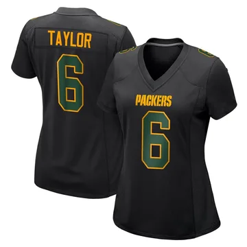Women's Tyrod Taylor Green Bay Packers Game Black Fashion Jersey