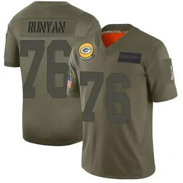 Youth Jon Runyan Green Bay Packers Limited Camo 2019 Salute to Service Jersey