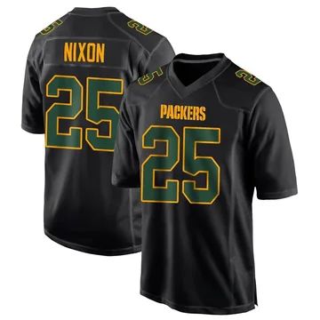 Youth Keisean Nixon Green Bay Packers Game Black Fashion Jersey