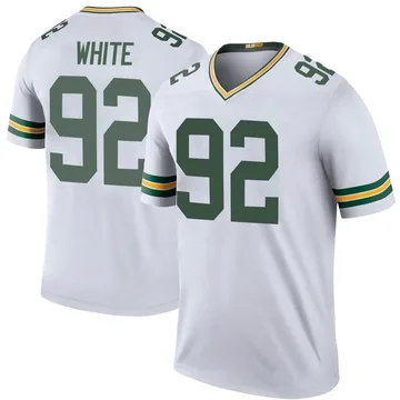 Youth Reggie White Green Bay Packers Legend White Color Rush Jersey